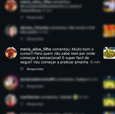Comentário de cliente